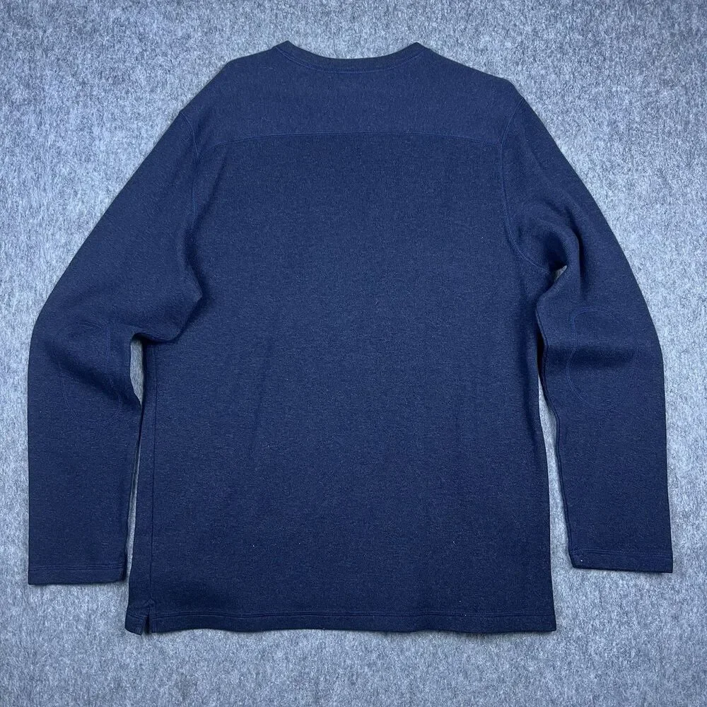 Banana Republic Men's Knit Sweater Crewneck Long Sleeve Blue 100% Cotton Size XL